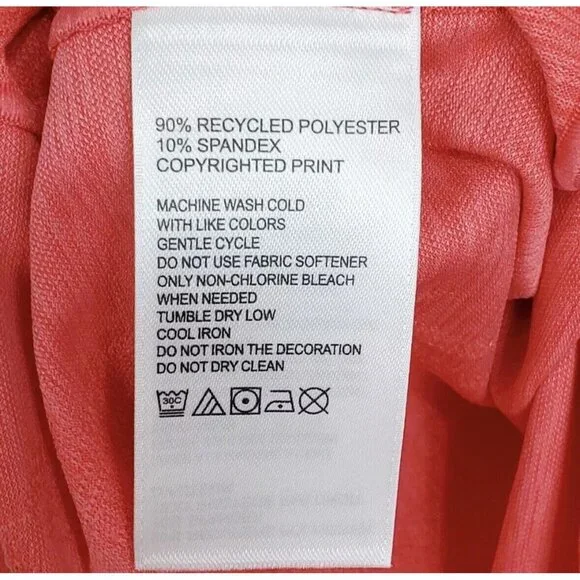 Tommy Bahama Mens Large Delray Frond Lightweight Half Zip Pullover Dubarry Coral - Picture 7 of 9